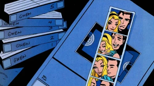 planche intérieure spider man bleu