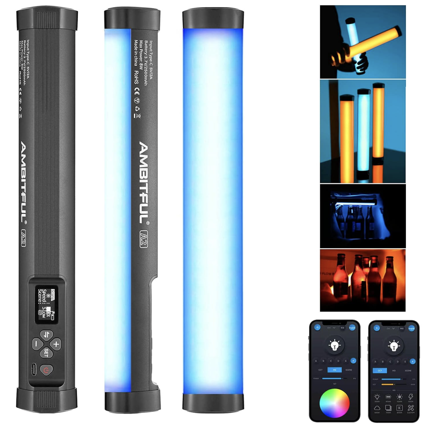 Tube lumineux A2 multicolor AMBITFUL LED